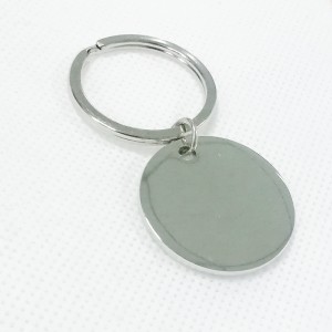 Round Shape Mirror Effect Stainless Steel Alloy Blank Metal Keychains for Adding Custom Logo
