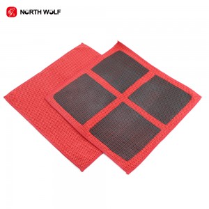 Wholesale Red 4-Grid Car Detailing Clay Towel | OEM Auto Paint Iron Powder Remover Magic Mud Cloth | Factory Direct