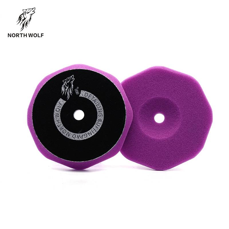 High Quality Foam Polishing Pad -  5″ Purple medium  cut pad (Octagonal) – North Wolf