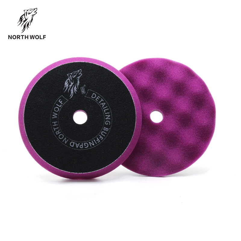 Chinese wholesale Auto Buffing Pad - 6″ Purple medium cut pad (waffle) – North Wolf