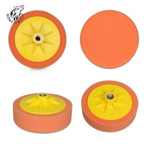 6″ Orange back plate rotary car polish pad