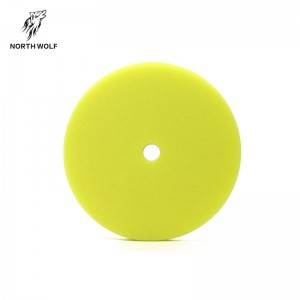 5″ Yellow  medium cut convex velcro  pad