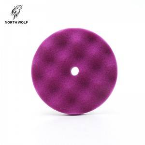 6″ Purple medium cut waffle&convex  pad