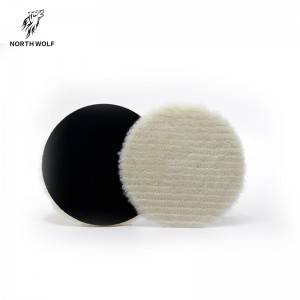 Stripe pattern wool buffing pad