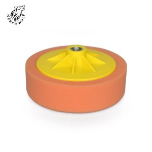 6″ Orange back plate rotary car polish pad