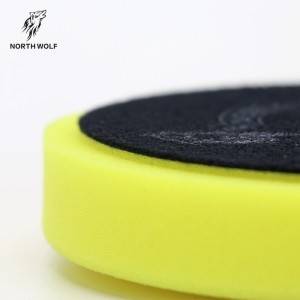 6″ Yellow medium cut convex velcro  pad