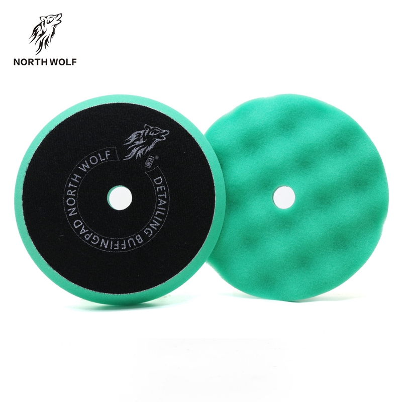 Wholesale Price China North Wolf Foam Pad - 6″Green heavy cut pad （waffle） – North Wolf