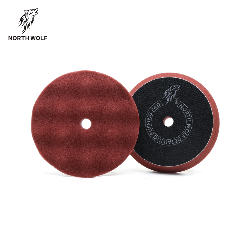 Reasonable price Waxing Pad – 5″Maroon light cut pad (waffle) – North Wolf