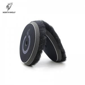 6” black wool pad