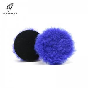 3” Blue wool buffing pad straight edge