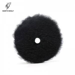 6” black wool pad