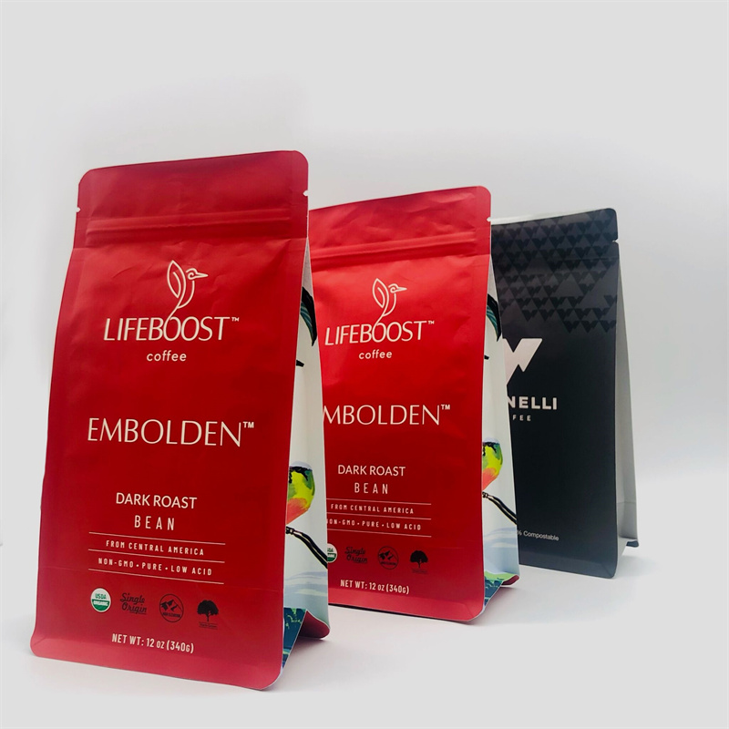 Glossy Or Matte Finish Stand Up Pouches -  Eco Friendly Biodegradable Plastic Bag for coffee and tea   – Meifeng Packaging