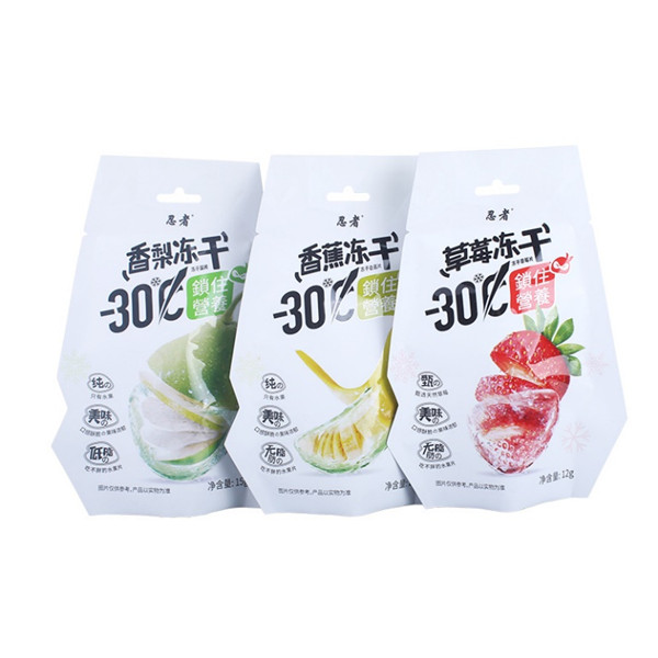 Freeze dried fruit snacks aluminum plated heterosexual packaging bags