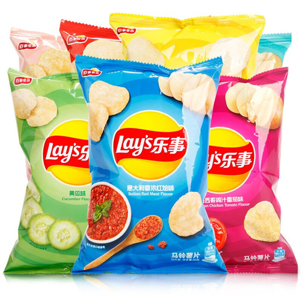 Potato Chips Popcorn Snack Back Seal Pillow Bag
