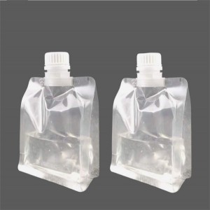 Original Factory Round Corner Spout Pouches - Transparent Flat Bottom Juice Stand up Spout Package Pouch  – Meifeng Packaging