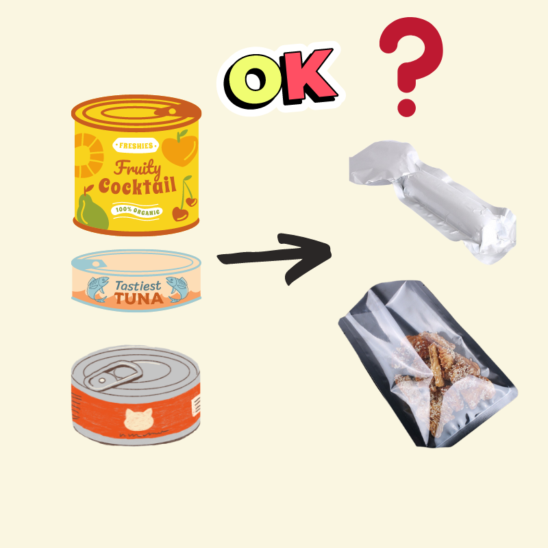 Can food packaging metal cans be replaced by packaging bags?
