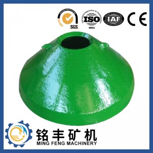 Chinese wholesale China Stone Crusher Spare Parts High Manganese Casting Mantle and Concave Suit Metso HP200 HP300