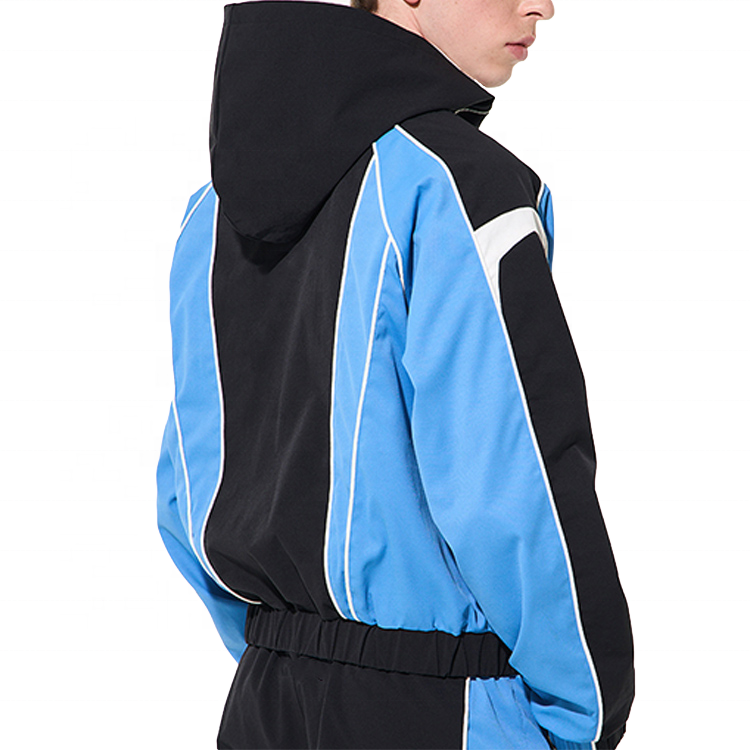 Custom Mens Polyester Color Block Tracksuit