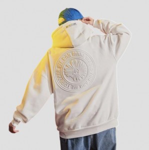 Gepasmaakte logo 3D-reliëf-hoodie