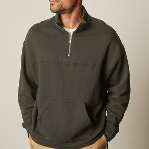 OEM-Baumwoll-Sweatshirt mit halbem Reißverschluss
