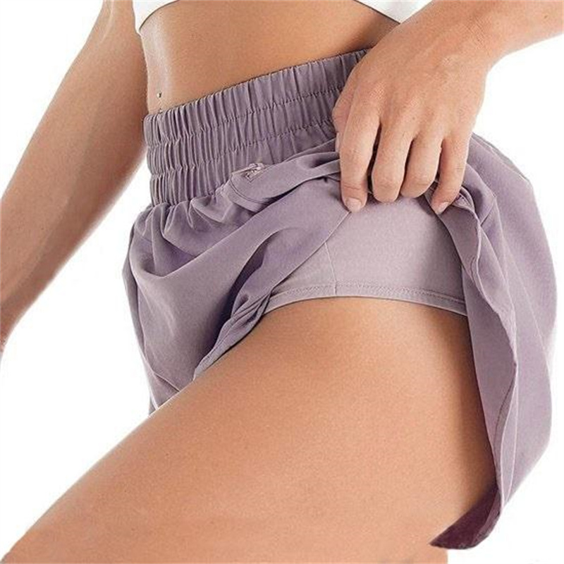 ODM Polyester 2 In 1 Running Shorts For Women