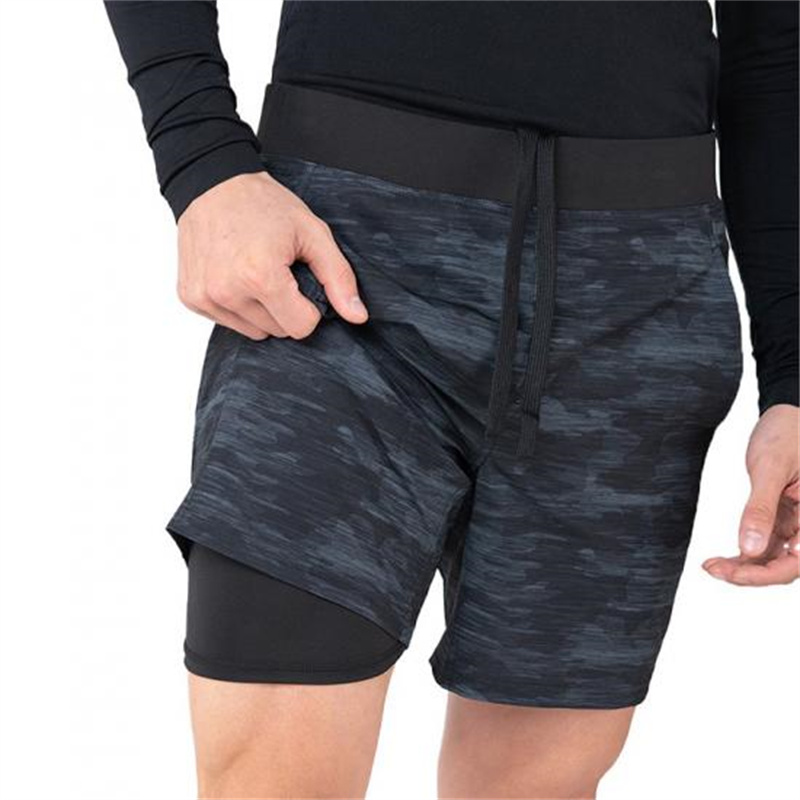 Pantaloni scurți de alergare personalizați Camo 2 straturi