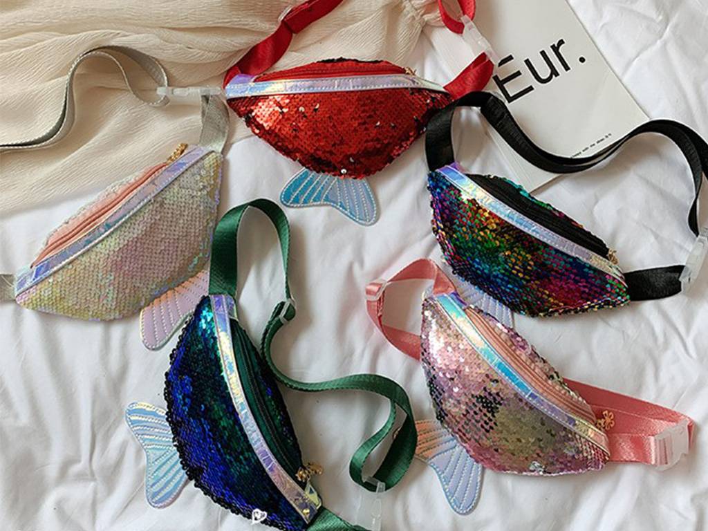 OEM/ODM Supplier Kids Straw Hat - Mermaid Sequin Waist bag – Mia