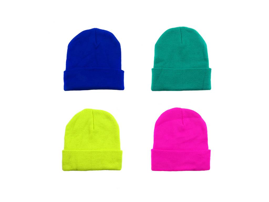 Factory wholesale Scrunchies - neon color knit hat – Mia