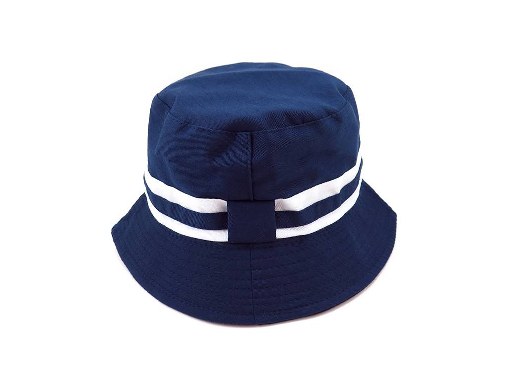 Professional China Hoop Earring - Fashion navy and white striped bucket hat – Mia