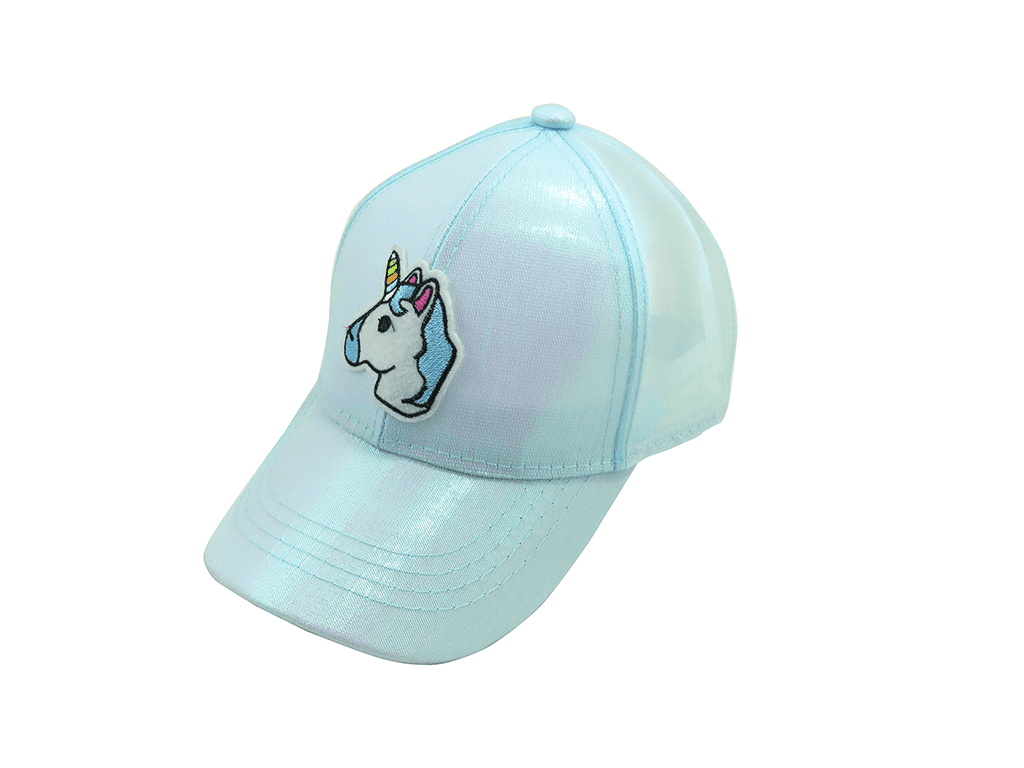 OEM/ODM China Kids Hair Claw - kids baseball hat with unicorn patch and in iridescent mint color fabric –  Mia Creative