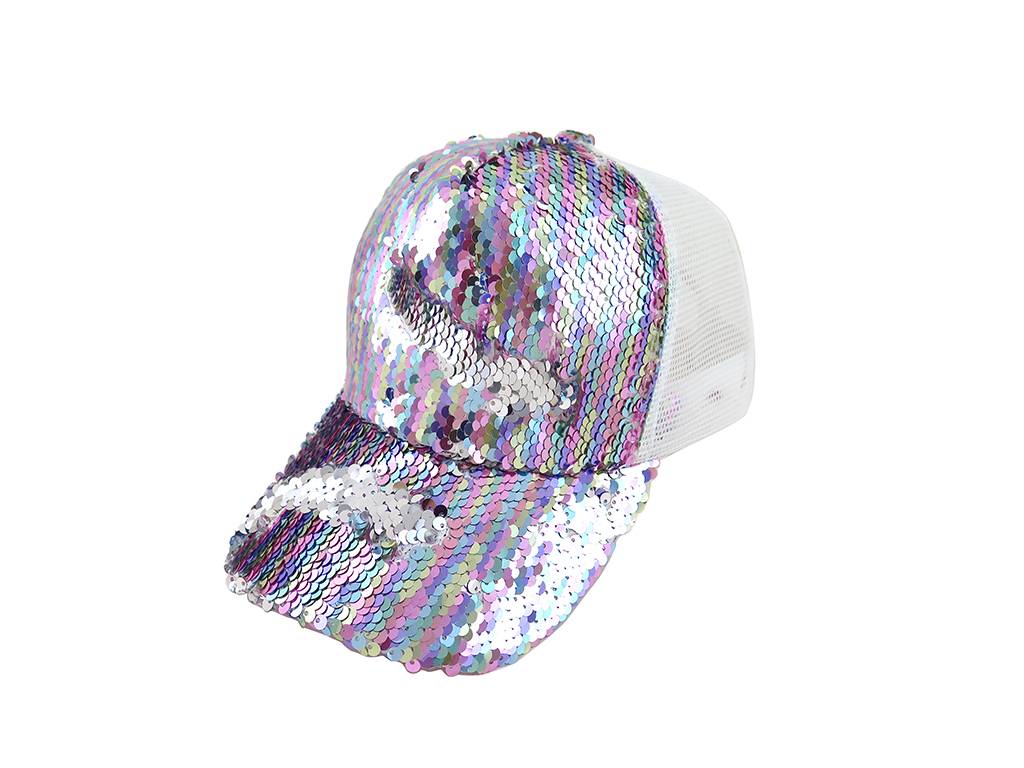 Hot-selling Hair Accessory - Cap with double-sided sequins in rainbow color –  Mia Creative