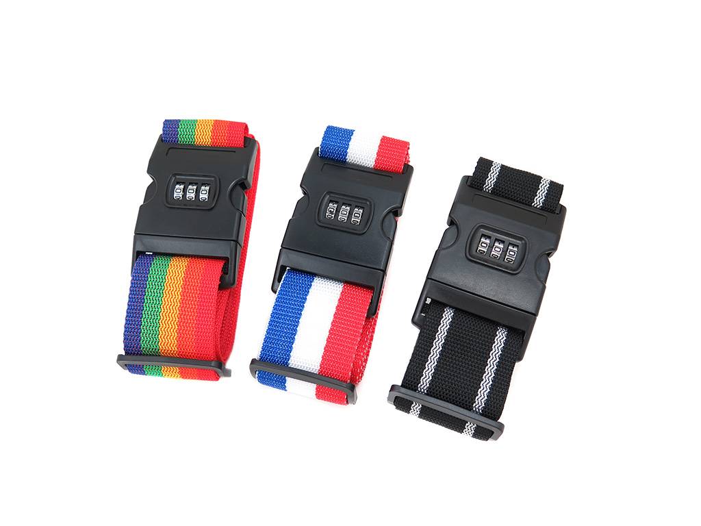 luggage belt with password lock and reflective strip