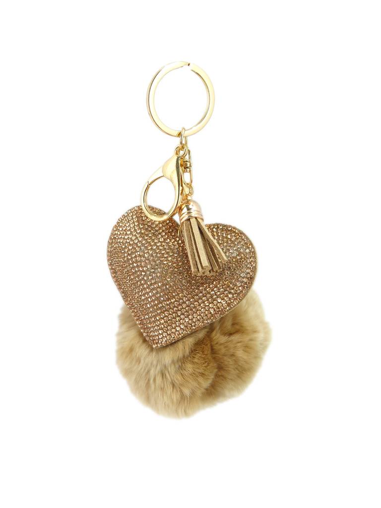 Good Quality Christmas Jewelry - Pom pom keychain with heart –  Mia Creative