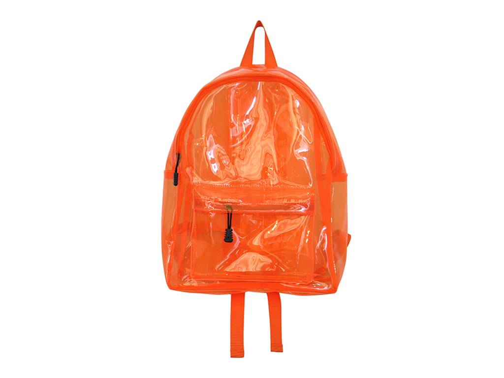 Renewable Design for Data Line - Fashion transparent fluorescent orange backpack –  Mia Creative