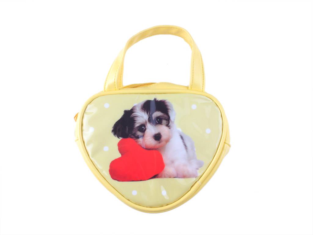 China Cheap price Kids Sports Accessories - Puppy design heart shape cosmetic bag for kids –  Mia Creative