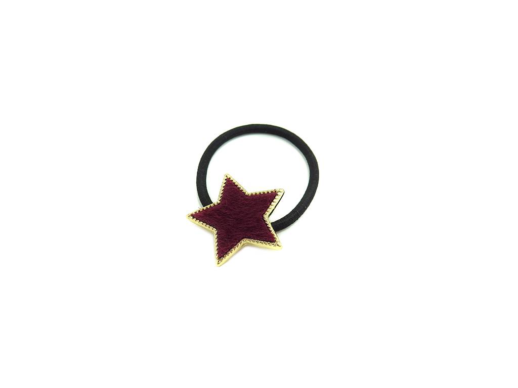 red star hair elastic set