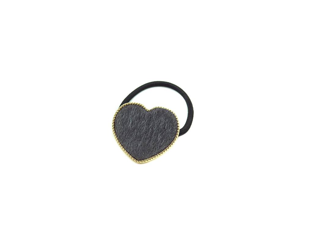 8 Year Exporter Sourcing Agent - gray heart hair elastic with gold edge  –  Mia Creative