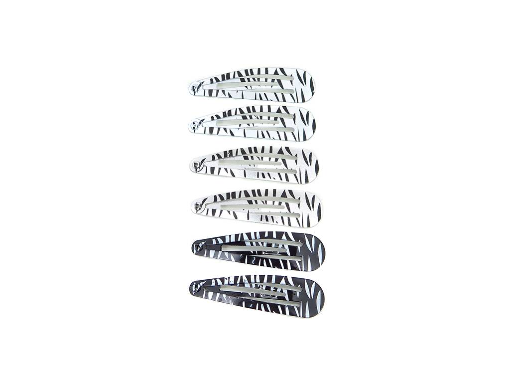 Zebra pattern Hair clip set 6 pcs