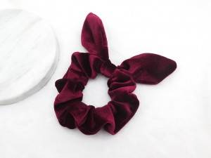 Velvet bow scrunchie