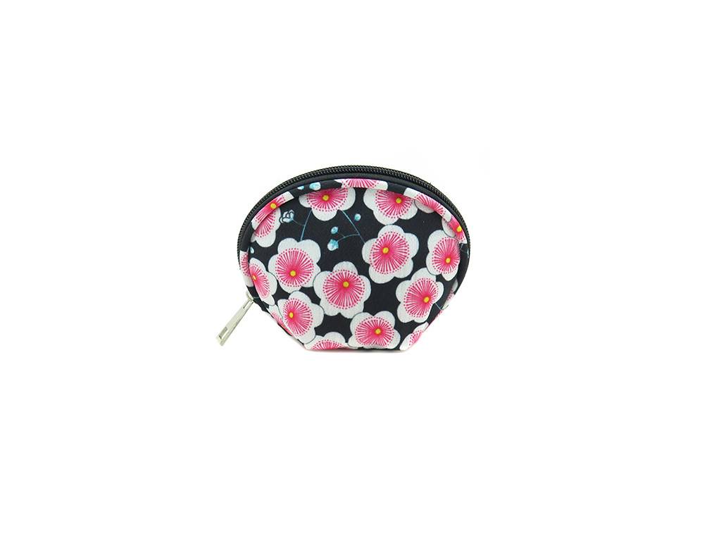 Coin bag with florwer print
