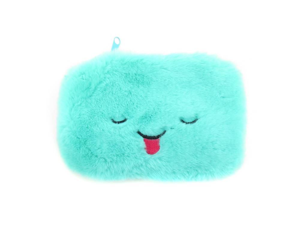 Small Fur Coin Bag (cyan Color)
