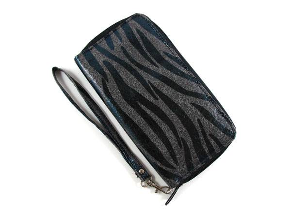 zebra print leather wallet