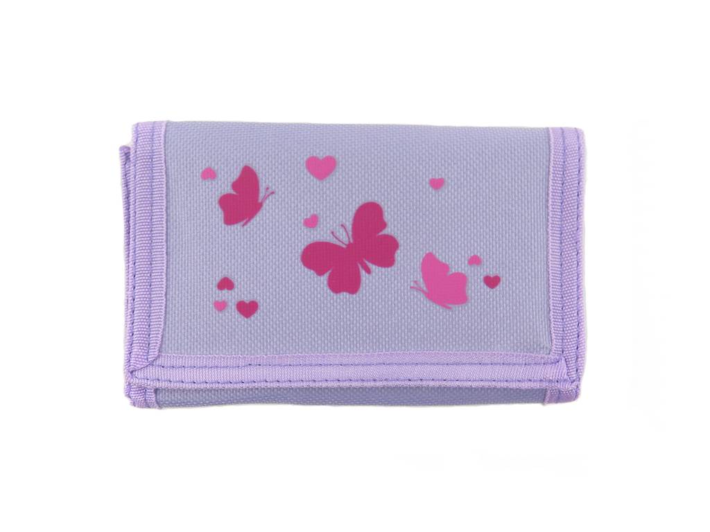 butterfly girls folded wallet