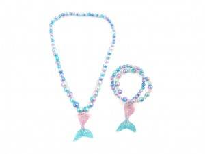 Kids necklace、bracelet with fish tail set