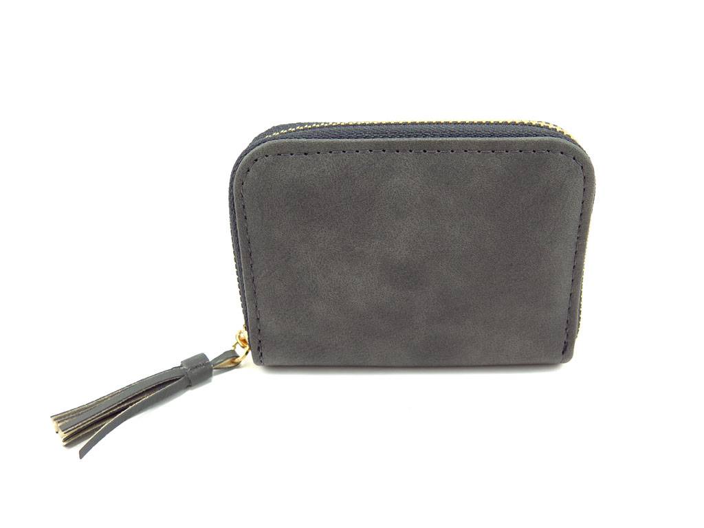 Bottom price Hair Accessory - faux leather wallet with tassel puller – Mia