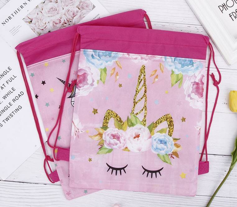 Super Lowest Price Kids Party – Unicorn Print Drawstring Bag –  Mia Creative