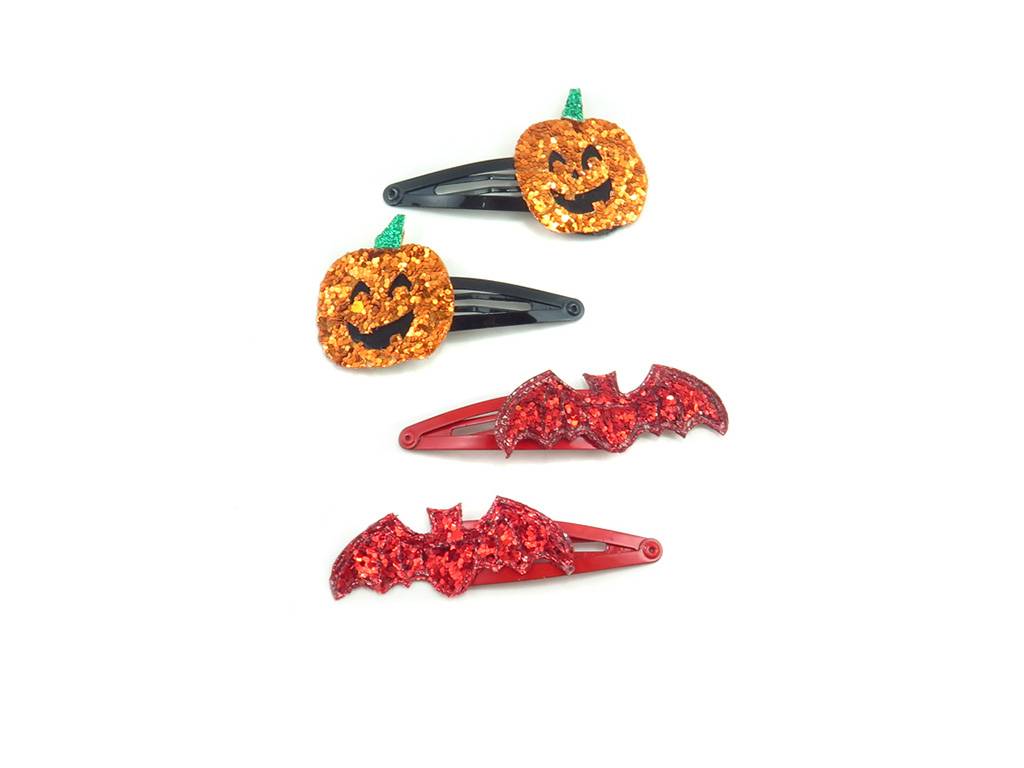 Good Quality Christmas Jewelry - Halloween hair clip with bats and pumpkins –  Mia Creative