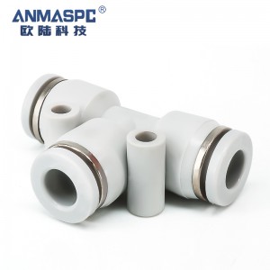 Pneumatic Fitting 3 Way Plastic Push in Connector