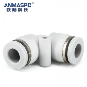 China wholesale Metal Fittings Supplier –  Quick Connect Plastic Push in Pneumatic Fitting L Connector Pipe Hose fitting – Oulu