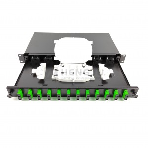 Duplex SC-24 Core Trackless Fiber Optic Distribution Frame